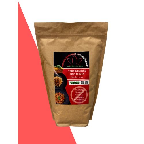  Julcseeka Vöröslencsés házi tészta lisztkeverék ( Gluténmentes , Vegan )  1kg