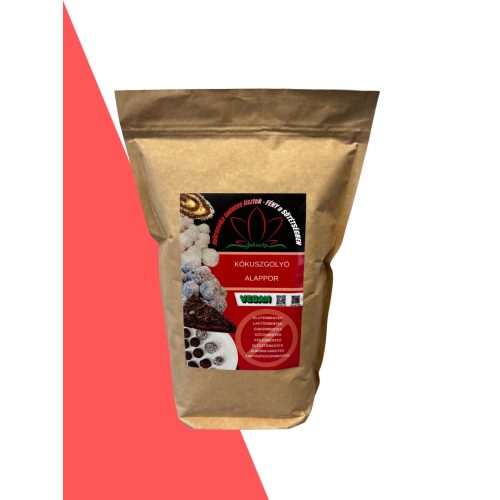 JULCSEEKA - VEGAN KÓKUSZGOLYÓ ALAPPOR 1000G (GLUTÉNMENTES, NYERS, KÖLESMENTES, PALEO)